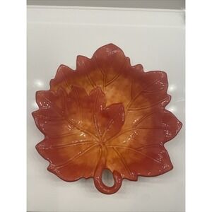Home‎ Accents Brand Stoneware Large Double Maple Leaf Autumn Fall Bowl Decor 12"
